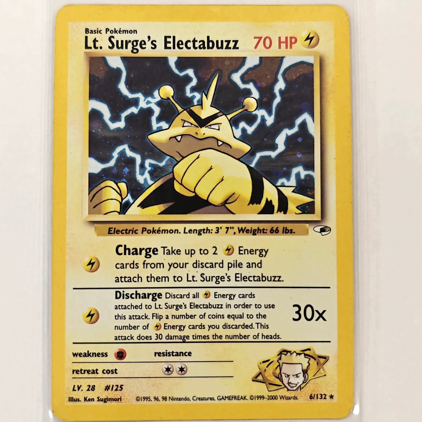 Pokemon TCG Lt Surges Electabuzz Gym Heroes 6/132