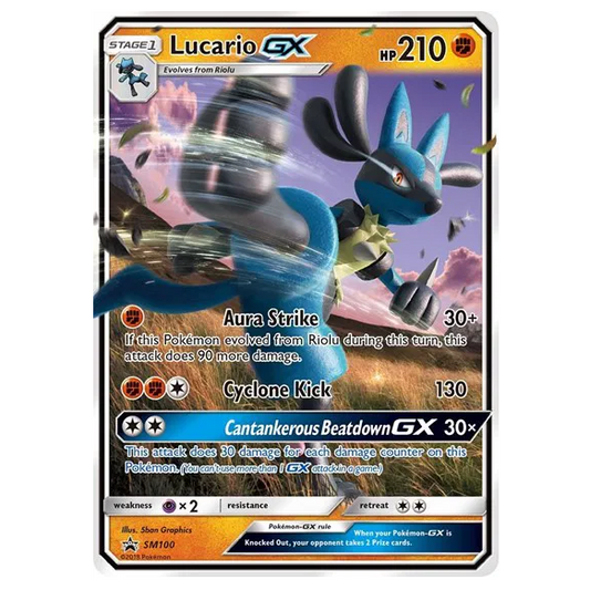 Pokemon TCG Lucario GX Promo SM100