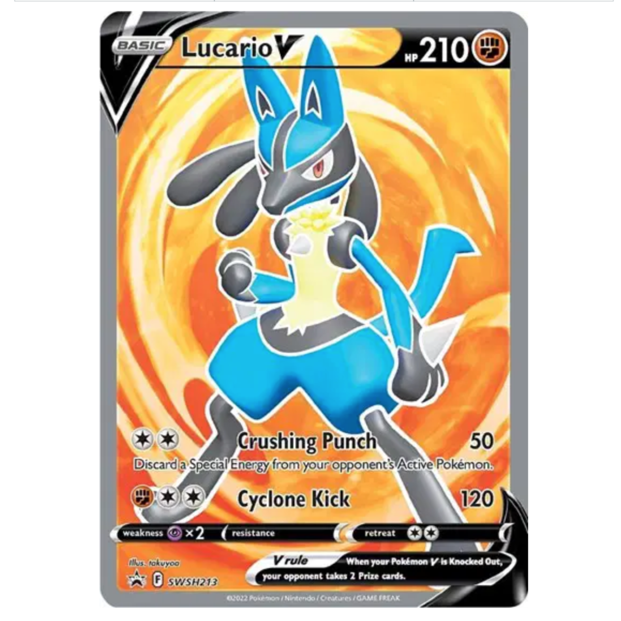 Pokemon TCG Lucario V Sword & Shield SWSH213