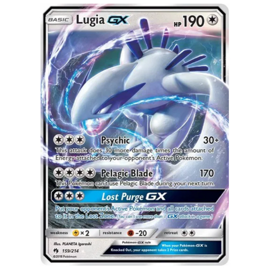 Pokemon TCG Lugia GX Lost Thunder 159/214
