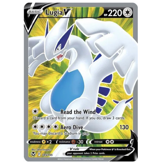 Pokemon TCG Lugia V Silver Tempest 185/195