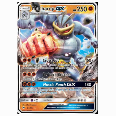 Pokemon TCG Machamp GX Burning Shadows 64/117
