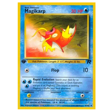 Pokemon TCG Magikarp 1st Edition Team Rocket 47/82