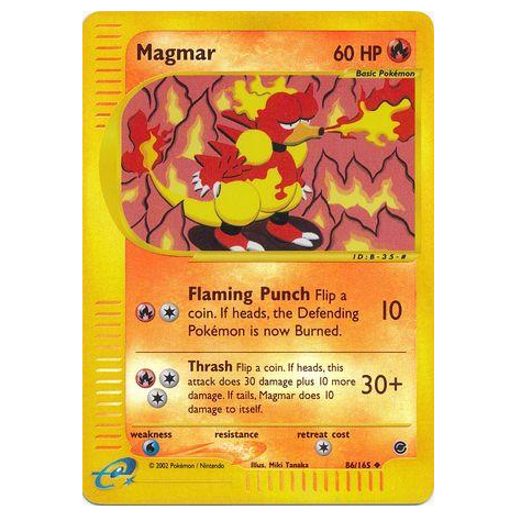 Pokemon TCG Magmar *Reverse Holo* Expedition 86/165