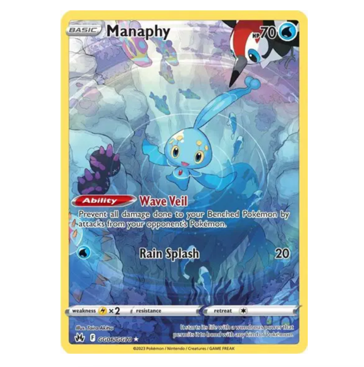 Pokemon TCG Manaphy Crown Zenith GG06/GG70