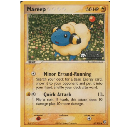 Pokemon TCG Mareep * Holo* Team Rocket Returns 67/109 Stamped