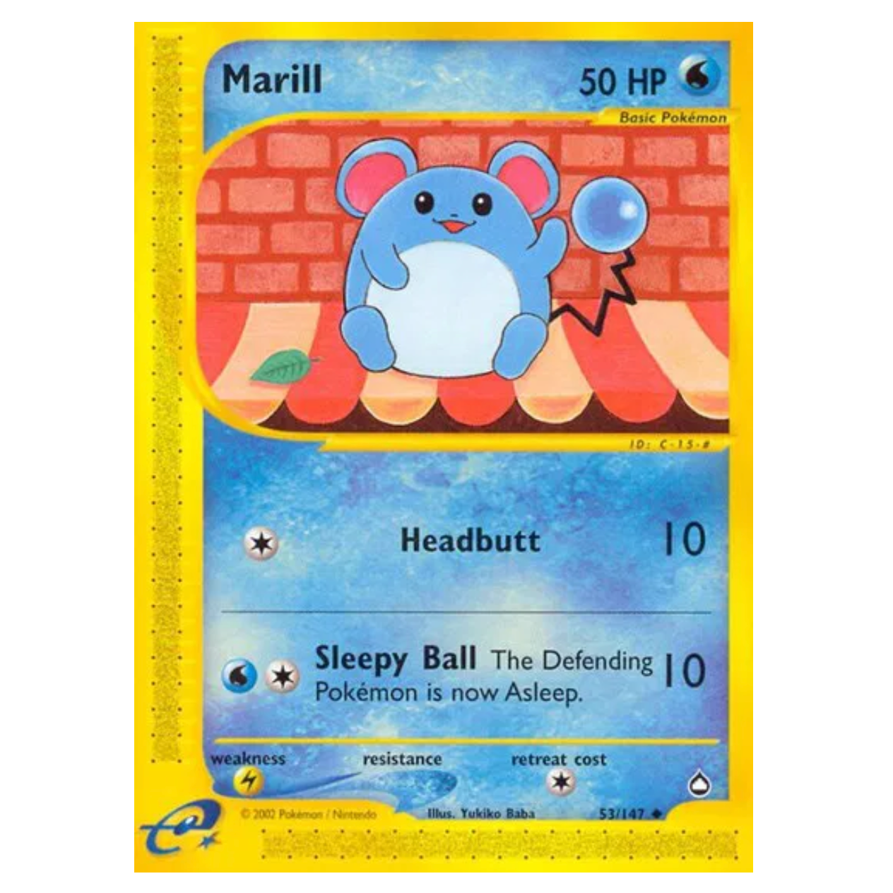 Pokemon TCG Marill Aquapolis 53/147