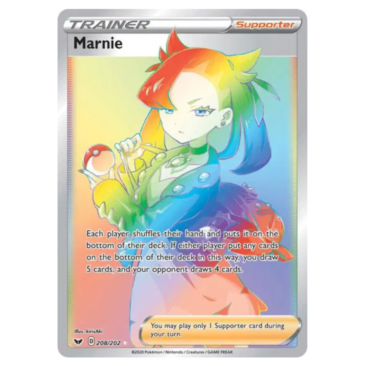 Pokemon TCG Marnie Sword & Shield 208/202