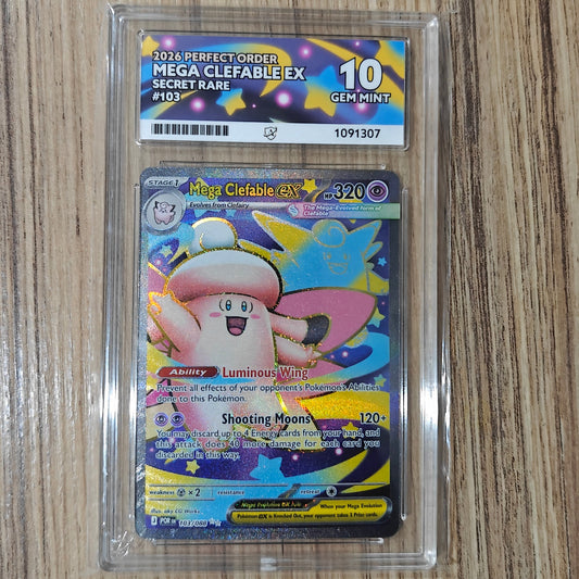 Pokemon TCG Mega Clefable ex Perfect Order 103/088 (ACE 10)