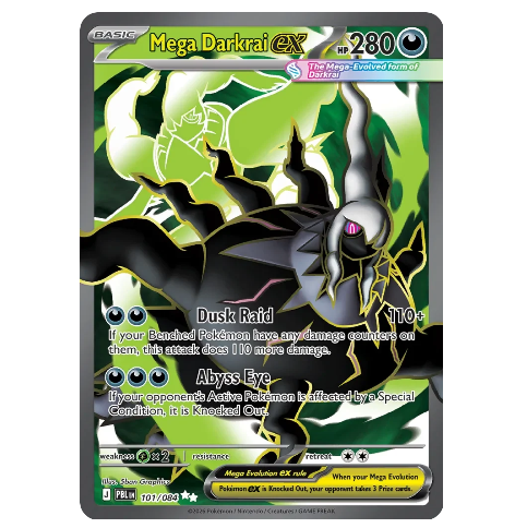 Pokemon TCG Mega Darkrai ex Pitch Black 101/084