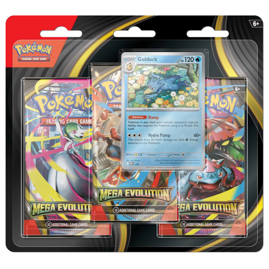 Pokemon TCG Mega Evolutions 3 Pack Blister - Golduck