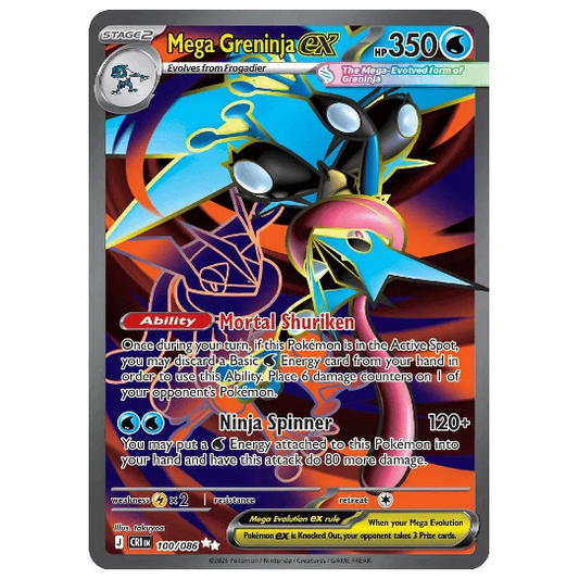 Pokemon TCG Mega Greninja ex Chaos Rising 100/086