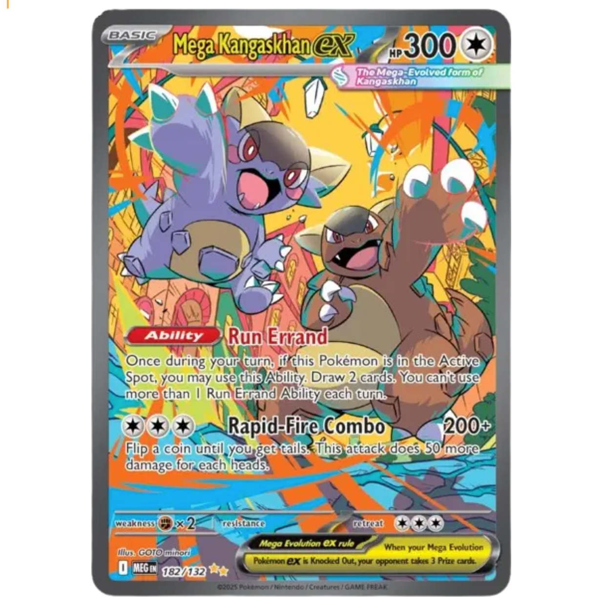 Pokemon TCG Mega Kangaskhan Ex Mega Evolution 182/132