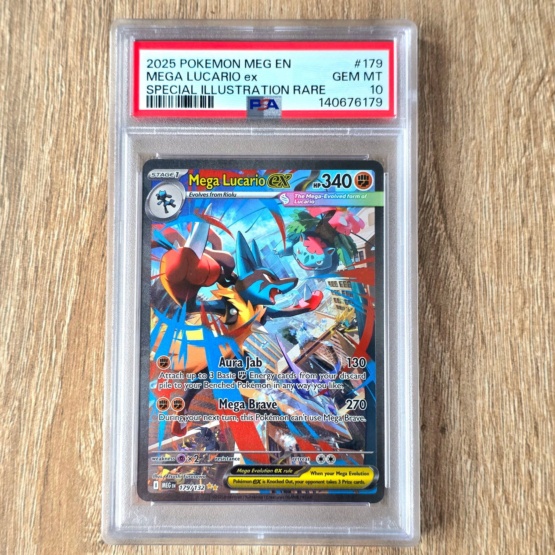 Pokemon TCG Mega Lucario ex Mega Evolution 179/132 (PSA 10)
