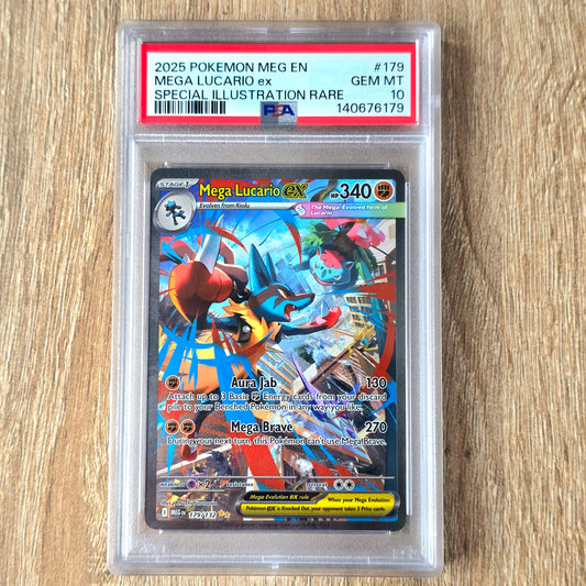 Pokemon TCG Mega Lucario ex Mega Evolution 179/132 (PSA 10)