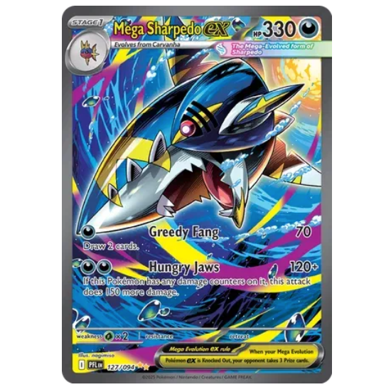 Pokemon TCG Mega Sharpedo ex Phantasmal Flames 127/094