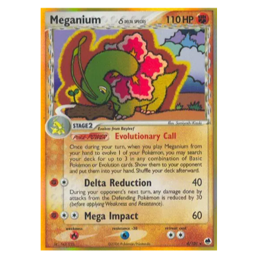 Pokemon TCG Meganium *Reverse Holo* EX Dragon Frontiers 4/101