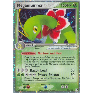 Pokemon TCG Meganium ex Holo EX Unseen Forces 106/115