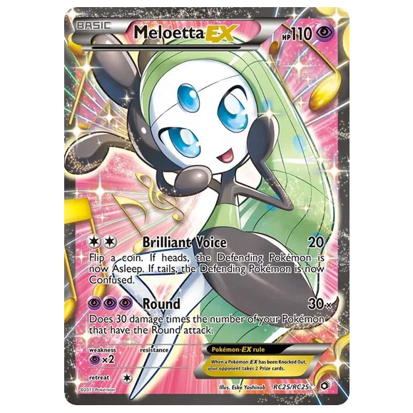 Pokemon TCG Meloetta EX Legendary Treasures RC25/RC25