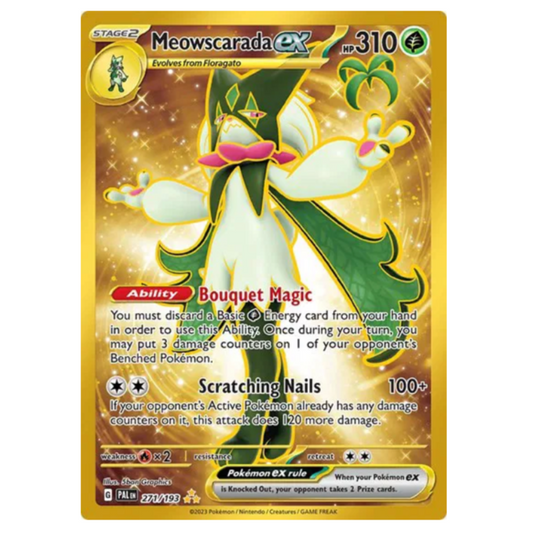 Pokemon TCG Meowscarada ex Paldea Evolved 271/193