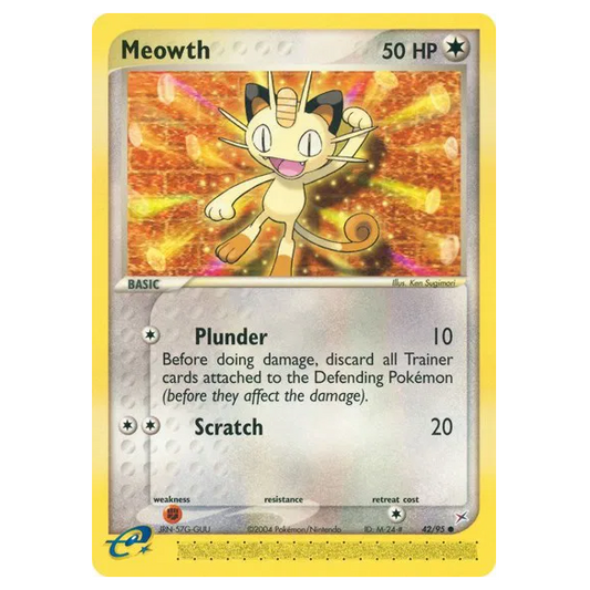Pokemon TCG Meowth *Reverse Holo* Team Magma vs Team Aqua 42/95
