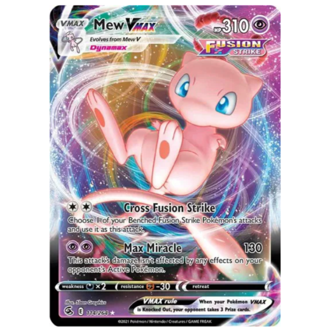 Pokemon TCG Mew VMAX Fusion Strike 114/264