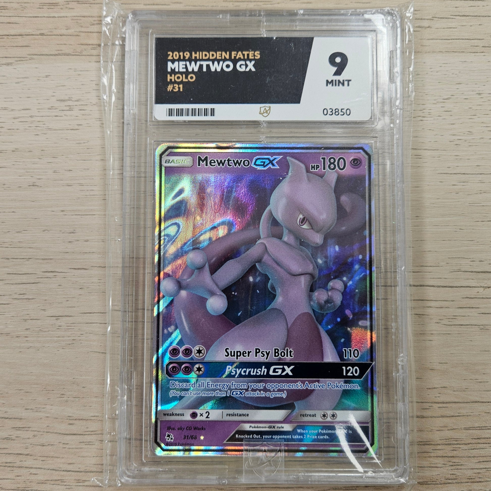 Pokemon TCG Mewtwo GX Hidden Fates 31/68 (Ace 9)