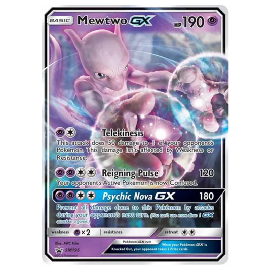 Pokemon TCG Mewtwo GX Sun & Moon Promo SM196