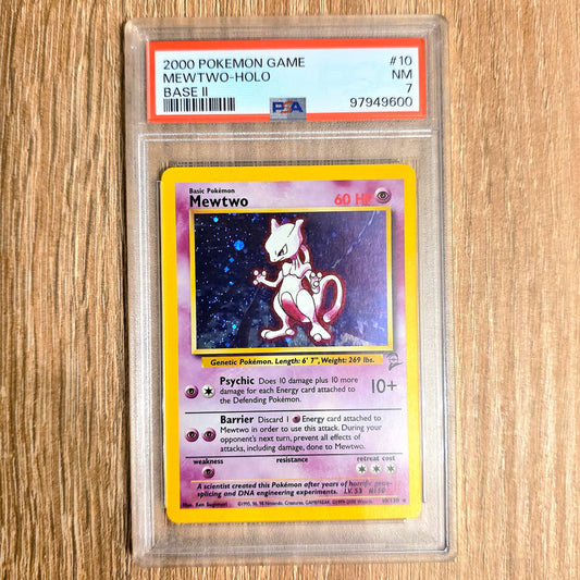 Pokemon TCG Mewtwo *Holo* Base 2 10/130 (PSA 7)