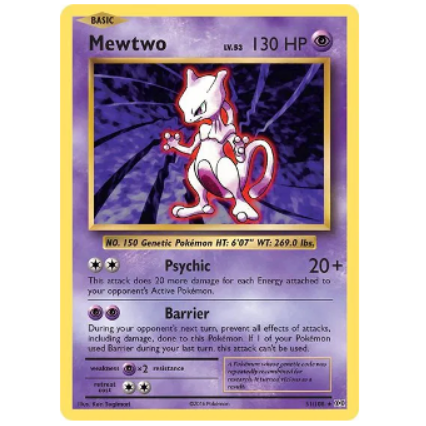 Pokemon TCG Mewtwo *Reverse Holo* Evolutions 51/108