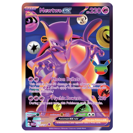Pokemon TCG Mewtwo ex 30th Celebration 157/128
