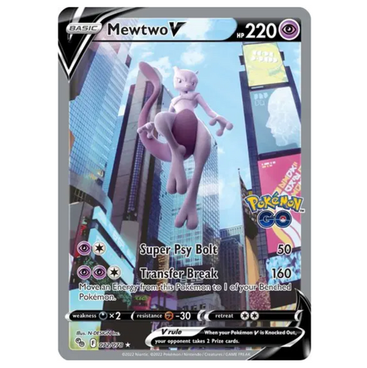 Pokemon TCG Mewtwo v Pokemon Go 072/078