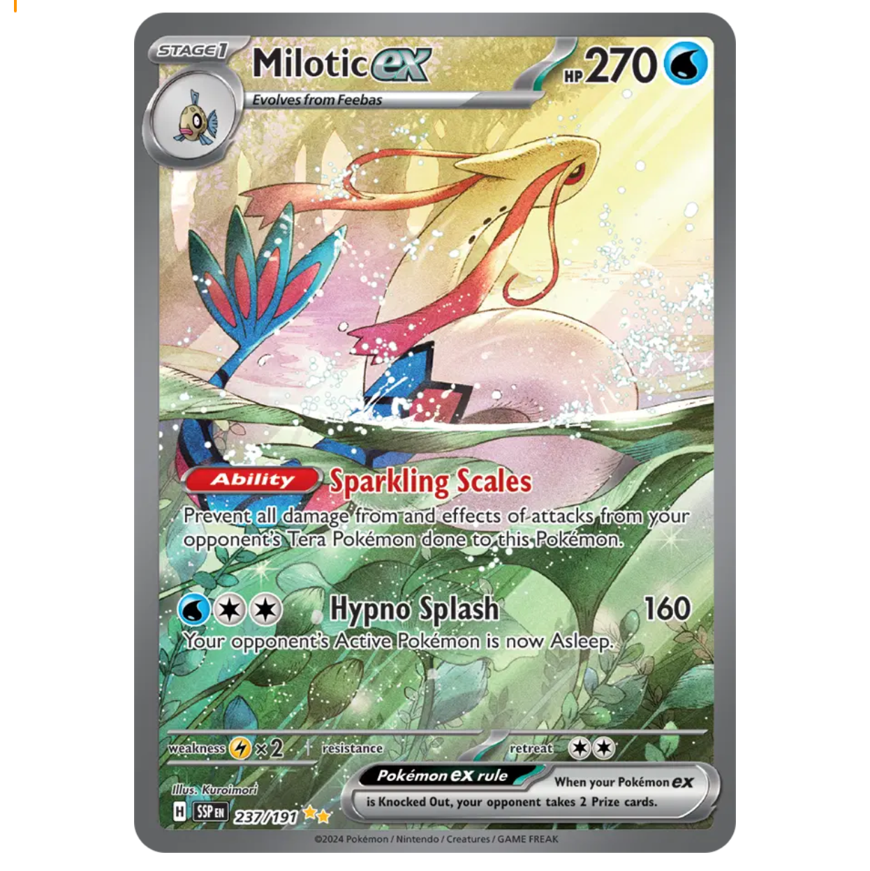 Pokemon TCG Milotic ex Surging Sparks 237/191