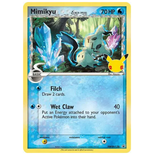 Pokemon TCG Mimikyu Celebrations SWSH136