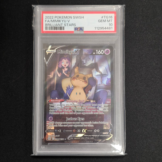 Pokemon TCG Mimikyu V Brilliant Stars TG16/TG30 (PSA 10)