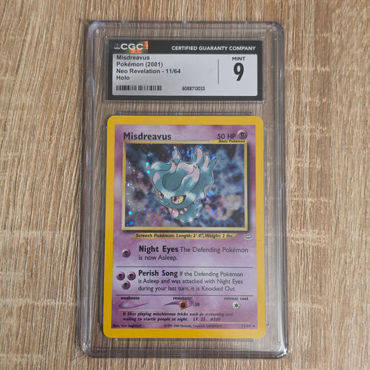Pokemon TCG Misdreavus *Holo* Neo Revelation 11/64 (CGC 9)