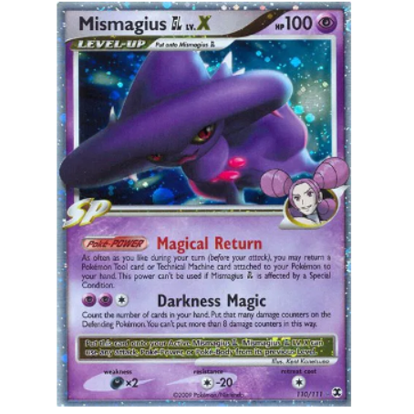 Pokemon TCG Mismagius GL Lv.X Rising Rivals 110/111