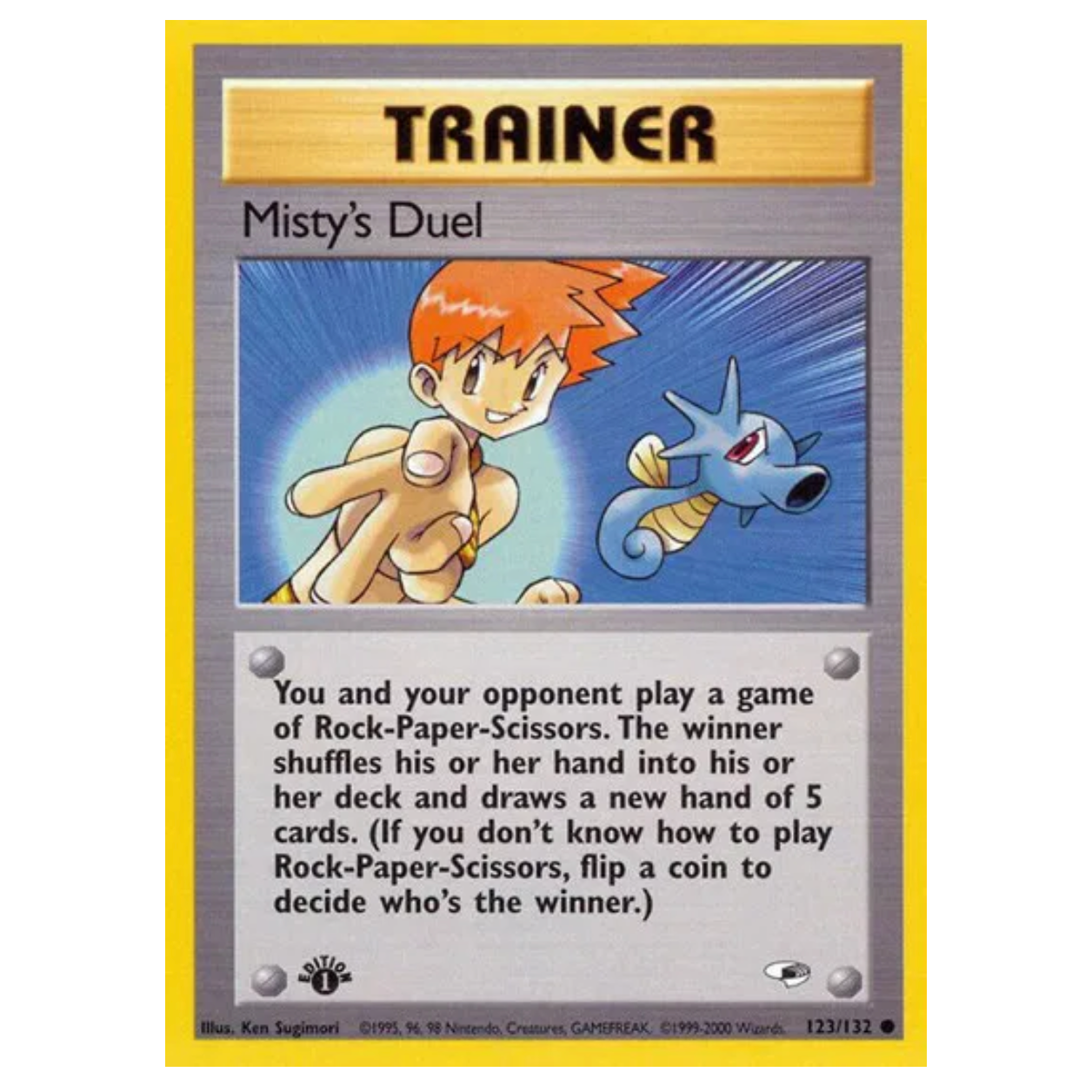 Pokemon TCG Misty's Duel 1st Edition Gym Heroes 123/132