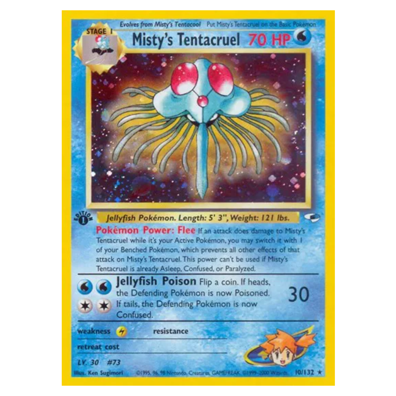 Pokemon TCG Misty's Tentacruel 1st Edition Gym Heroes 10/132