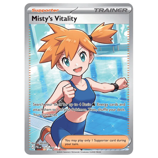 Pokemon TCG Misty's Vitality Pitch Black 111/084