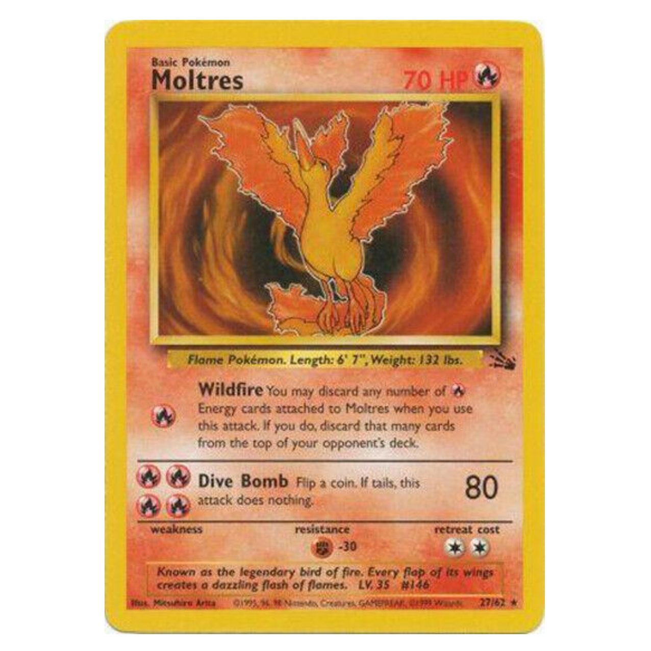 Pokemon TCG Moltres Fossil 27/62