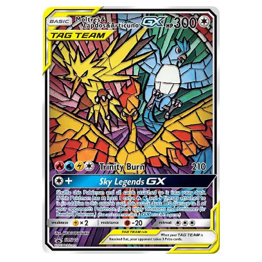 Pokemon TCG Moltres & Zapdos & Articuno GX Promo SM210