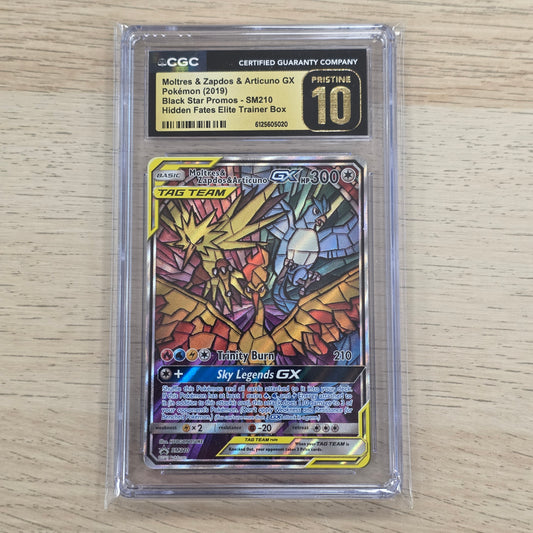 Pokemon TCG Moltres & Zapdos & Articuno GX Promo SM210 (CGC Pristine 10)