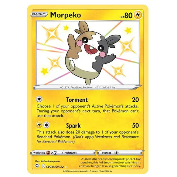 Pokemon TCG Morpeko *Baby Shiny* Shining Fates SV044/SV122