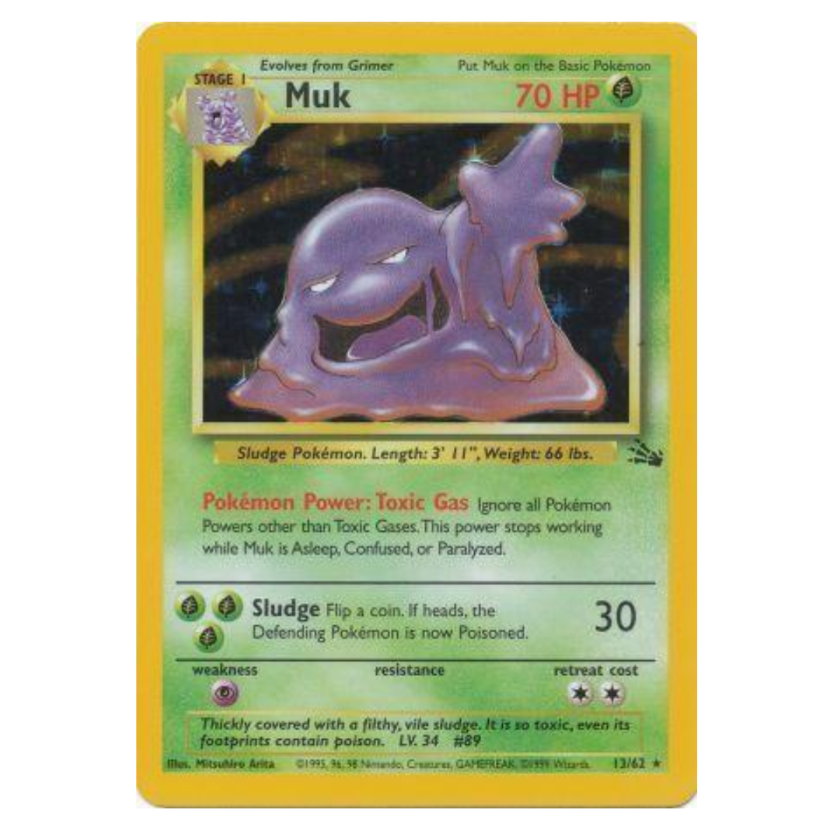 Pokemon TCG Muk Fossil 13/62 
