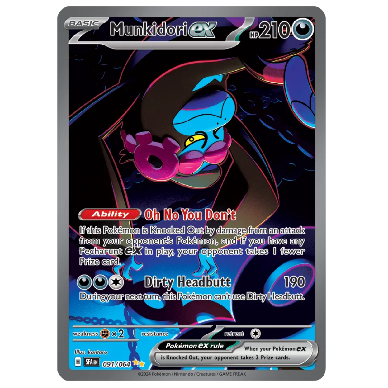 Pokemon TCG Munkidori ex Shrouded Fable 091/064