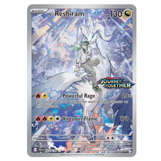 Pokemon TCG N’s Reshiram *Stamped* Journey Together 167/159