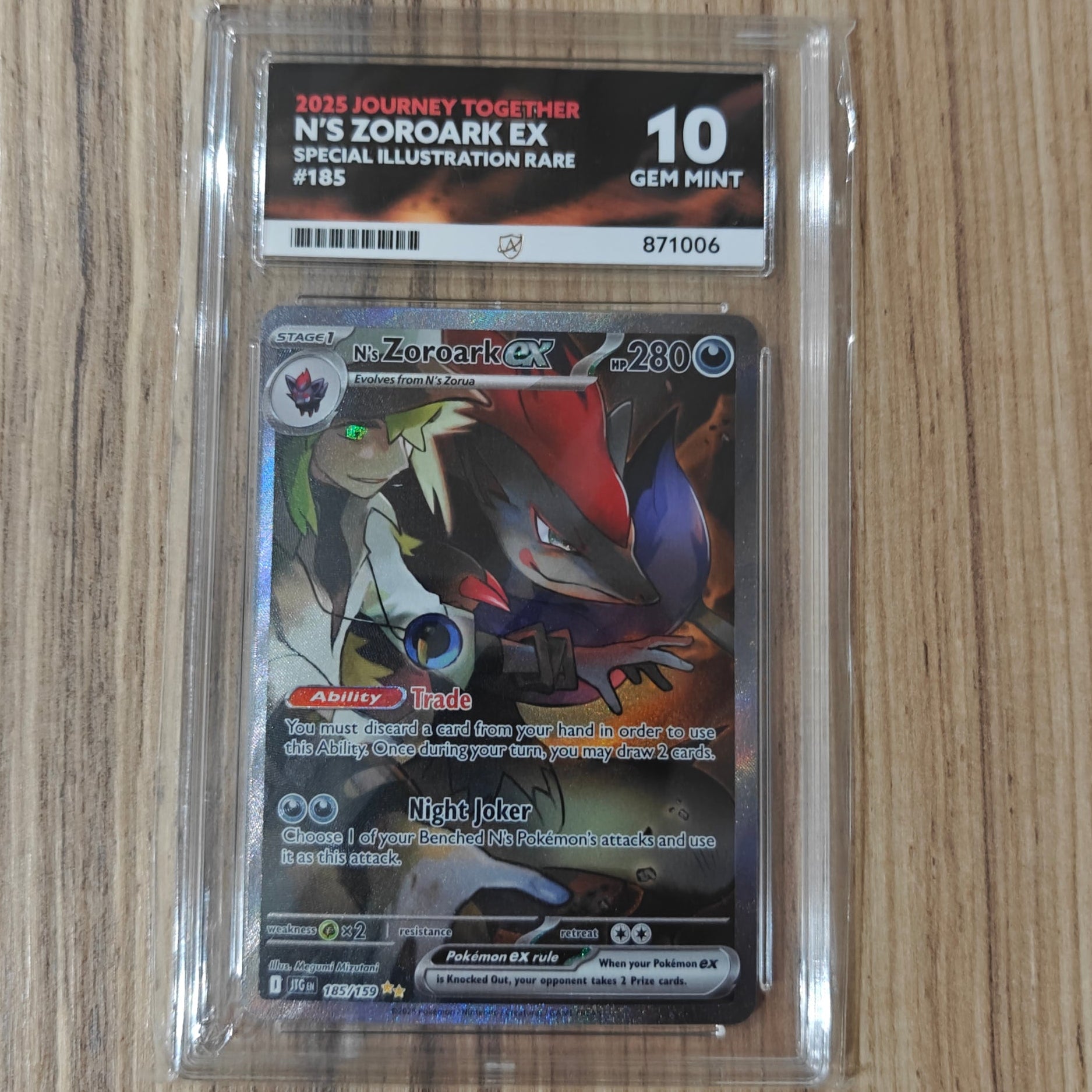 Pokemon TCG N's Zoroark EX Journey Together 185/159 (Ace 10)