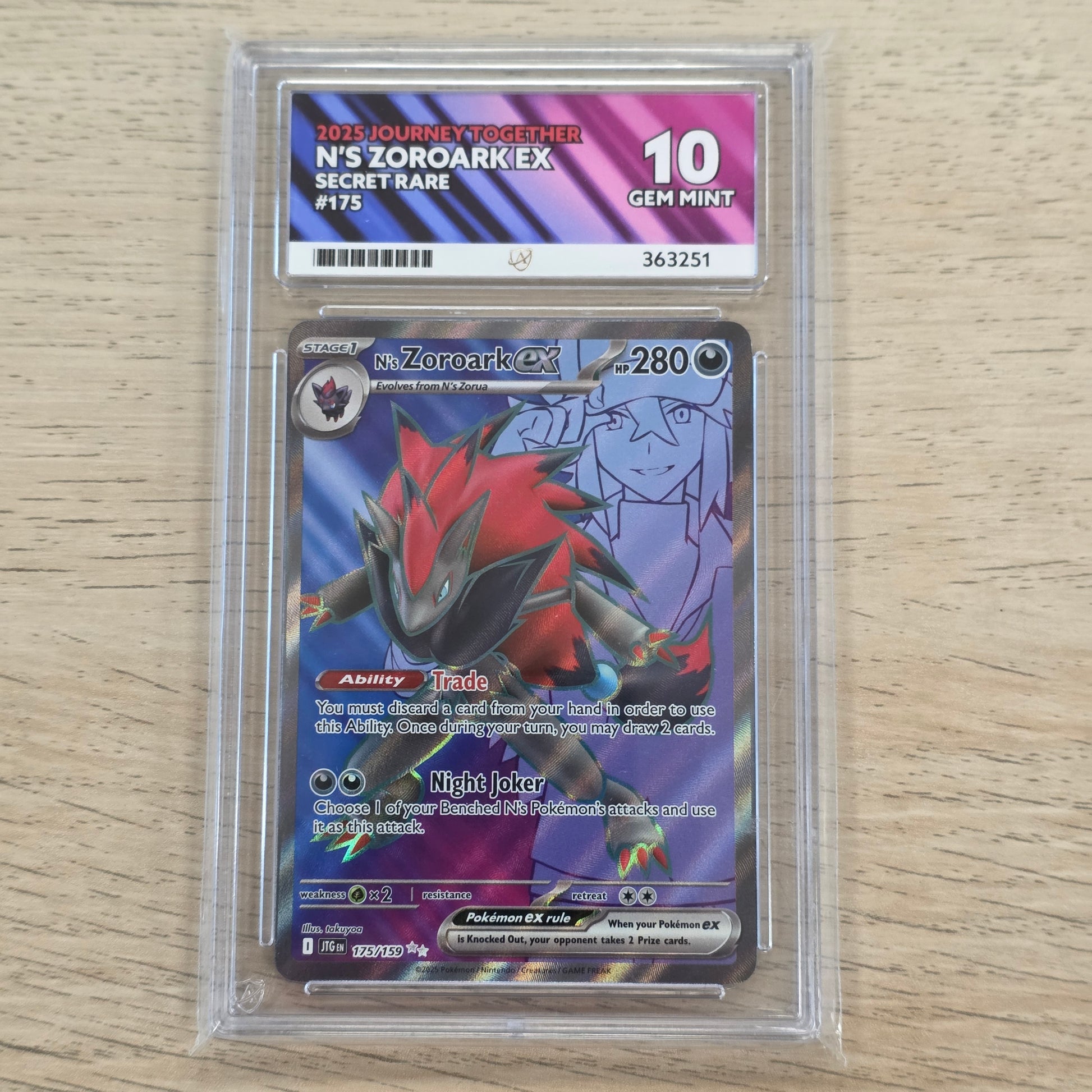 Pokemon TCG N's Zoroark ex Journey Together 175/159 (ACE 10)