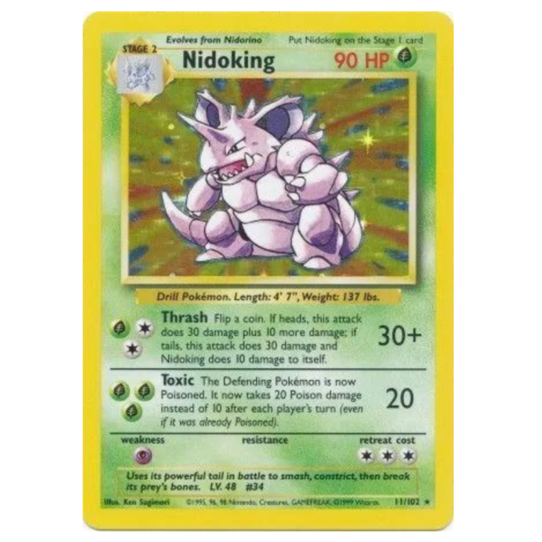 Pokemon TCG Nidoking *Holo* Base Set 11/102